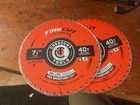 2 Pack Crescent 7-1/4" X 40T Wood Finecut Finish Circular Saw Blades CSBFN-740 New. Price: $9.00.
