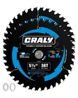 Craly Inch Teeth Fine Finish Wood 5-1/2'', 5/8'' Arbor, 36T*2, Black New. Price: $27.02.