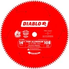 Diablo D14108N 14" X Tooth Thin Aluminum Cutting Saw Blade New. Price: $95.28.