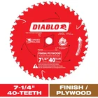 7-1/4IN. X 40-TOOTH Finish Circular Saw Blade For Wood New. Price: $19.46.