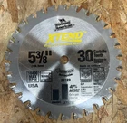 Vermont American 5 3/8 30 Tooth Carbide Framing Circular Saw Blade Open. Price: $9.88.