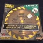 Circular Dyanite Carbide Saw Blade 7-1/4" 20 Teeth LASERX2 Crosscuts Rips Miters New. Price: $7.99.