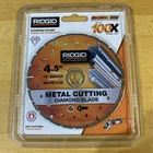 *new* Ridgid HD-MTL45 4.5" Metal Segmented Rim Cutting Diamond Saw Blade *nib*. Price: $19.00.
