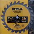 Dewalt 4-1/2" 24-TOOTH General Purpose Wood Cutting Blade (DWA412TCT) Open. Price: $9.95.