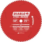 Diablo Steel Demon Cermet Ii Carbide Metal Cutting Circular Saw Blade, 14IN., New. Price: $99.97.