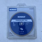 Kobalt Inch Wet Porcelain Tile Diamond Circular Saw Blade 1615978 New. Price: $13.99.