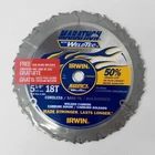 Irwin Weldtec 5-3/8" X 18T Cordless Carbide Circular Saw Blade 2PK 4935203 New. Price: $9.00.