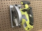 Circular Saw Holder For Wall, Pegboard, Ryobi Link Rail System. Garage Tool New. Price: $11.44.