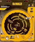 Dewalt DW3218PT 10 80T Carbide Saw Blade 5/8 Arbor Fine Finish New. Price: $35.99.