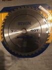 Irwin Classic 7-1/4-IN 40-TOOTH Trim/finish Saw Blade Awesome #1826233 New. Price: $12.00.