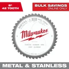 8 In. X 42 Carbide Teeth Metal & Stainless Cutting Circular Saw Blade New. Price: $53.06.