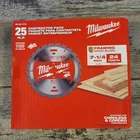 Worm Drive Saw Blade 25 Pack Milwaukee 48-40-1720 7-1/4" 24T Framing Circular New. Price: $149.99.