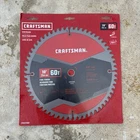 Craftsman 60T Carbide Saw Blade CMAS21060 Fine Finish 5/8 Arbor New. Price: $19.95.