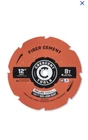 Crescent 12" X Tooth Fiber Cement Circular Saw Blade CSBFC-1208 New. Price: $39.99.