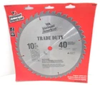 Vermont American Saw Blade, Trade Duty 10" 40 Carbide Teeth 27196 Rip / Crosscut New. Price: $22.99.