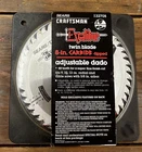 Craftsman 8" Dado Set Excalibur Adjustable Twin Model No. 9-32708 New. Price: $69.99.
