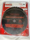 2-PACK Craftsman 12" Carbide Saw Blades Combo (32-TEETH & 80-TEETH) New. Price: $59.99.