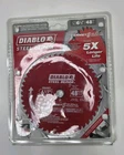 Diablo Steel Demon 6-1/2 In. X 5/8 Carbide Metal Saw Blade 48 Teeth New. Price: $39.95.
