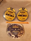 Dewalt DW3578LX 7-1/4 Inch Carbide Saw Blades 2 W/irwin (lot Of 3) Total New. Price: $18.99.