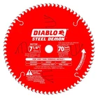 Diablo D0770F 7-1/4" X 70T 5/8 Steel Demon Ferrous Cutting Saw Blade New. Price: $46.24.