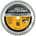 36360 Laser Carbide 7-1/4-INCH Tooth Non-ferrous Cutting Circular Saw Blade New. Price: $59.98.