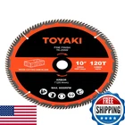 Toyaki Toyakl 10-INCH 120-TOOTH Miter Saw Blade Arbor 125.4MM Ultra-fine Finish New. Price: $32.46.