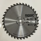 Ridgid 10IN Blade 5/8 Arbor 36 Carbide Teeth For Table Saw Preowned Used. Price: $35.00.