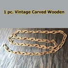Vintage Wooden Chain Rare Carved Folk Art Sculpture Carving 39 New. Price: $35.50.