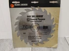 Black & Decker 71/4 All Purpose 20 Carbide Teeth Saw Blade For Wood Made In Uk New. Price: $15.98.