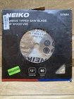 Neiko 10768A - 12" X 80 Tooth Carbide Tipped Saw Blade Woodworking Open. Price: $26.60.