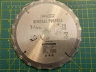 New Tool Shop 7-1/4" General Purpose/framing Saw Blade W/ 24 C2 Carbide Teeth. Price: $30.00.