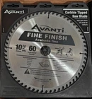 Avanti A1060X 10" Teeth Fine Finish Saw Blade Carbide Tipped Brand New Retail. Price: $17.99.