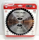 Toolman Circular Fine Saw Blade 4X Cutting Life 7-1/4" 40T 5/8" Carbide Wood New. Price: $12.95.
