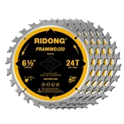 Ridong 6-1/2" 24-TOOTH Atb Circular Saw Blade 5/8" Arbor Framing 6.5" New. Price: $80.15.