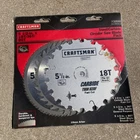 Craftsman 5 1/2" Steel Carbide Circular Saw Pack 18T, 36T & 80T Blades Usa New. Price: $31.99.