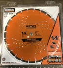 Ridgid 14" Diamond Saw Blade AC14 All-cut Masonry, Concrete, Brick, Block New. Price: $69.99.