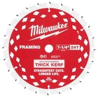 Milwaukee Tool Thick Kerf Circular Saw Blade 7-1/4 In. 48-41-0740 New. Price: $11.97.
