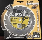 Oldham Max Life Carbide Tooth 3/8 Cordless Circular Saw Blade 538C418 New. Price: $5.99.
