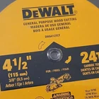 Dewalt DWA412TCT 4-1/2" 24 Carbide Wood Cutting Circular Saw Blade (3 Pack) New. Price: $30.00.