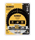 Dewalt DWA1240CMB 12-IN 40T Combo Pack Saw Circular Blades #9585 New. Price: $40.00.