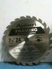 Avanti AO724A, 7-1/4" Framing Construction Circular Saw Blade, 5/8" Arbor, Fs Open. Price: $10.00.