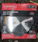 Admiral 10" 60T Finishing Circular Saw Blade C4 Fine Crosscut Item 62723 New. Price: $30.00.