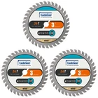 Luckyway Inch Circular Saw Blades With 3/8 3" 36T(3-PACK), Silver New. Price: $25.43.
