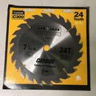 Craftsman Pro 7 1/4 Inch 24 Tooth Fast Rip Cross Cut Saw Blade Carbide C300 New. Price: $26.96.
