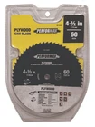 Previousnext Performax 4-1/2" 60-TOOTH Plywood Circular Saw Blade New. Price: $22.80.