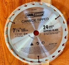 (1) Toolshop Carbide Tipped 7 1/4 24 Tooth Rippingblade For Circular Saw New. Price: $11.99.