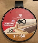 7- Tooth Ultimate Finish Wood Demon Carbide Saw Blade Diablo Tools D0760UXR New. Price: $21.99.