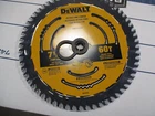 Dewalt 7-1/4-IN 60-TOOTH Fine Finish Tungsten Carbide-tipped Steel Circular Saw New. Price: $14.99.