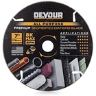 Devour 7.0" Premium All Purpose Segmented Rim Diamond Blade For Cutting Rebar, New. Price: $30.93.