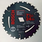 X Bosch 7-1/4" 24T Carbide Circular Saw Blades, Framing Style (WD724B10) New. Price: $30.00.
